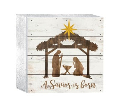 Box Sign - A Savior Is Born