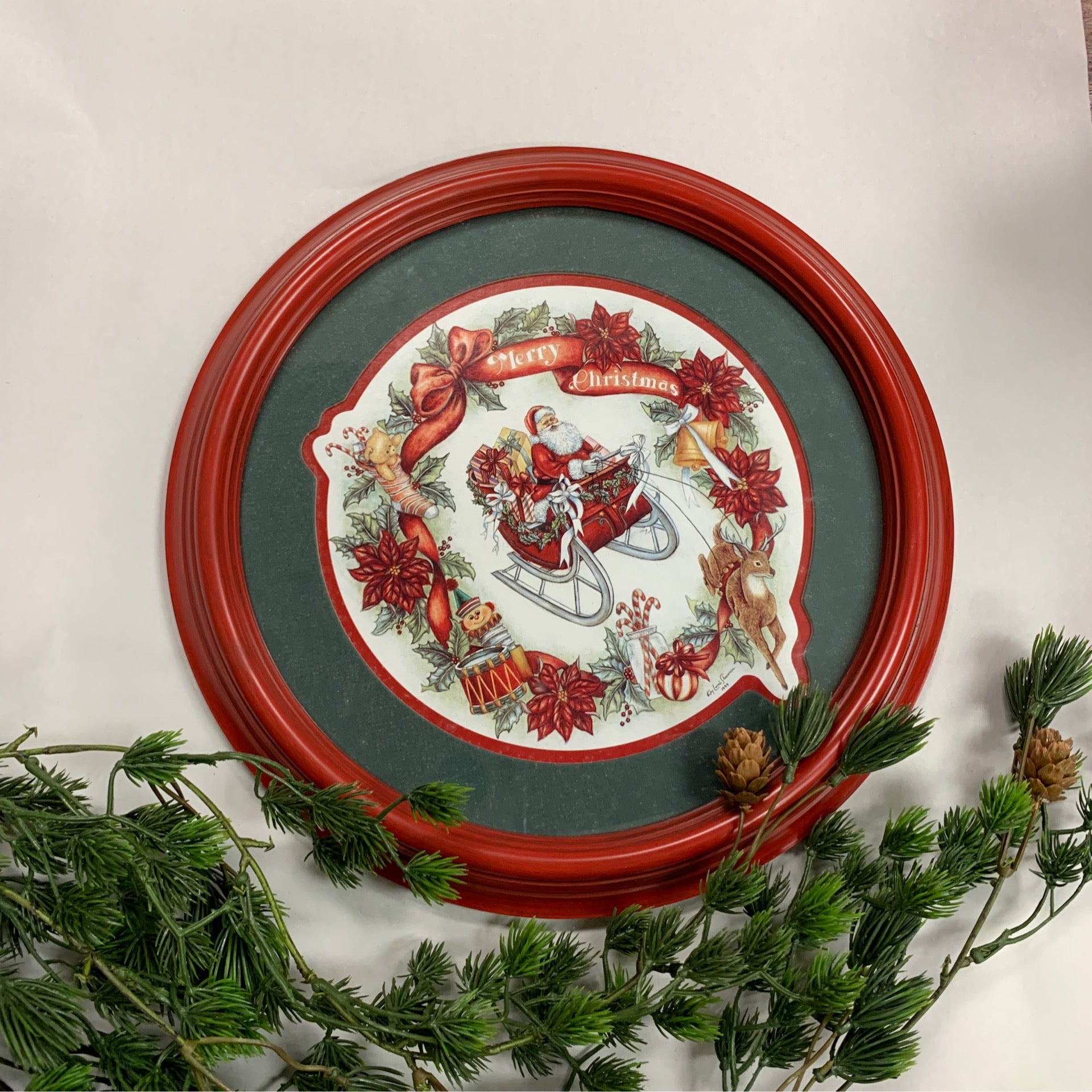 Merry Christmas Santa Framed Print