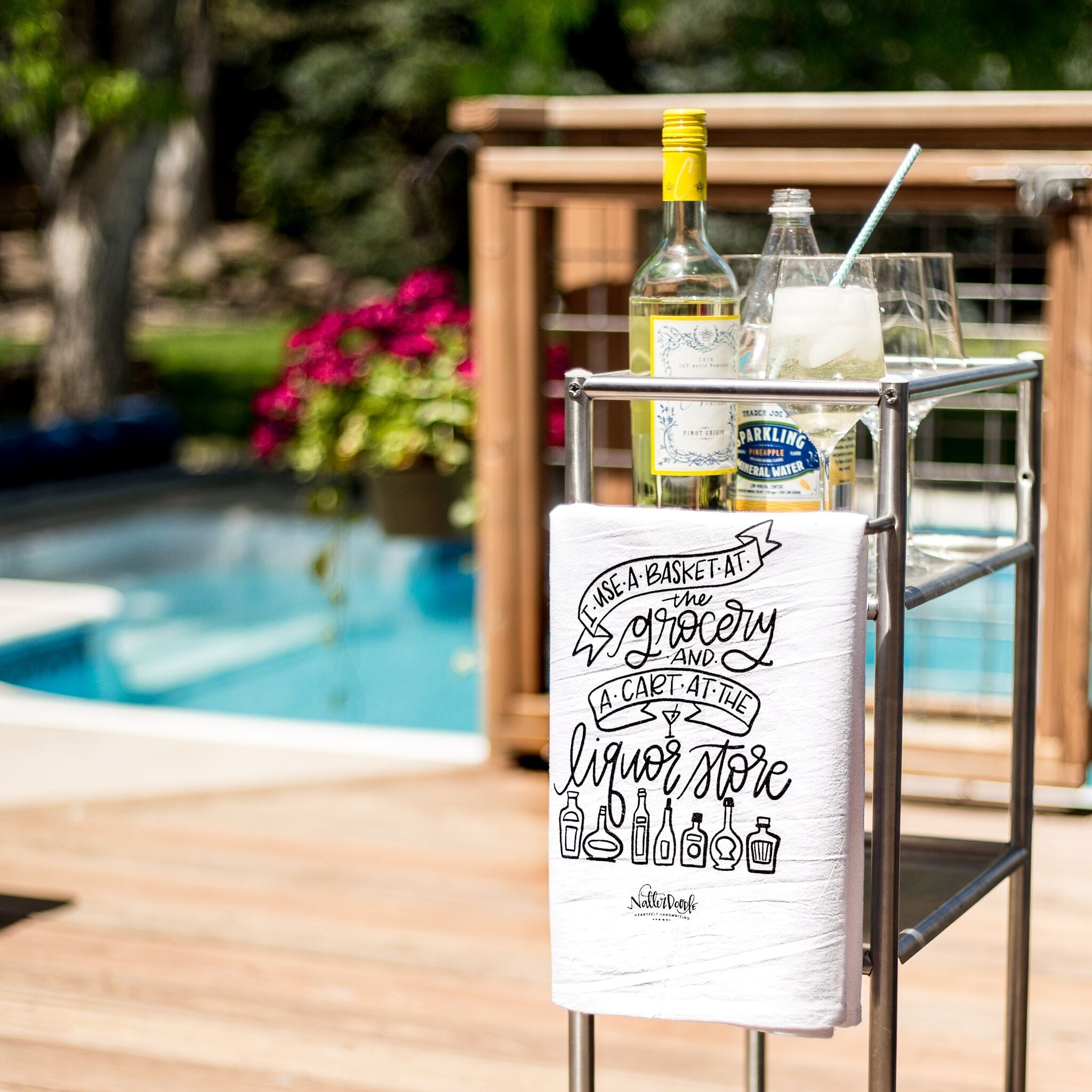 Tea Towel - Liquor Store Cart