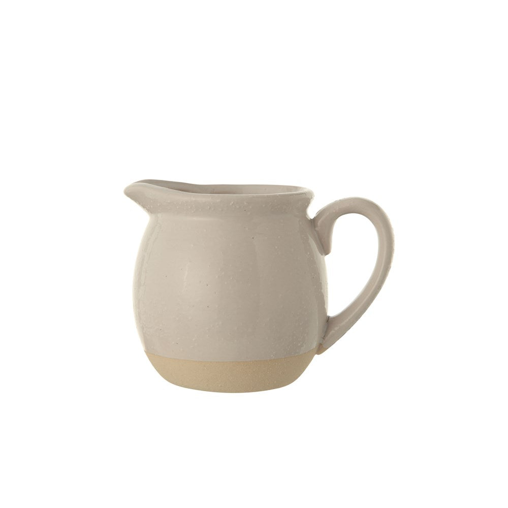 Stoneware Pitcher, Glaze/Matte White 16oz. | 4"H
