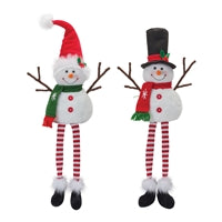 SNOWMAN SHELF SITTER (2 ASST) 24"H, 29"H POLYESTER